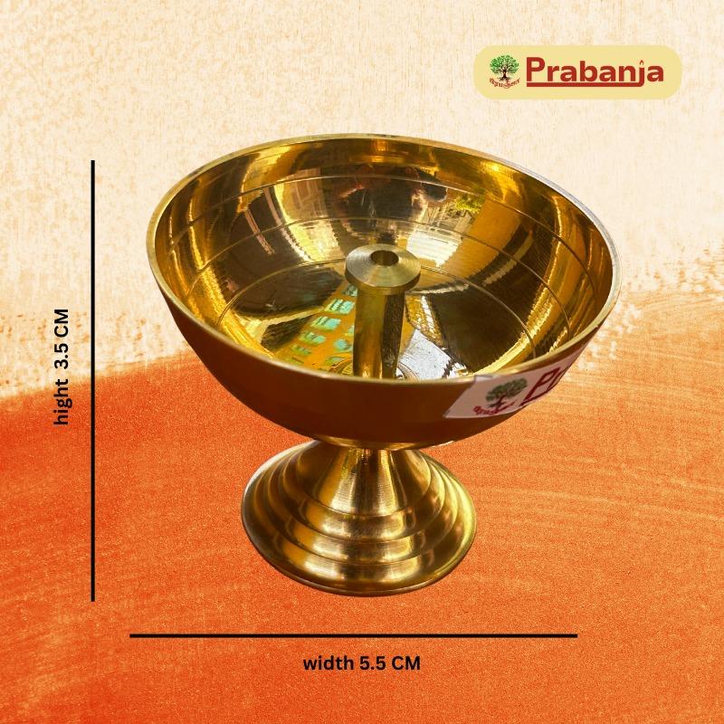 Prabanja's Brass Diya Oil Lamp for Pooja - Image 3